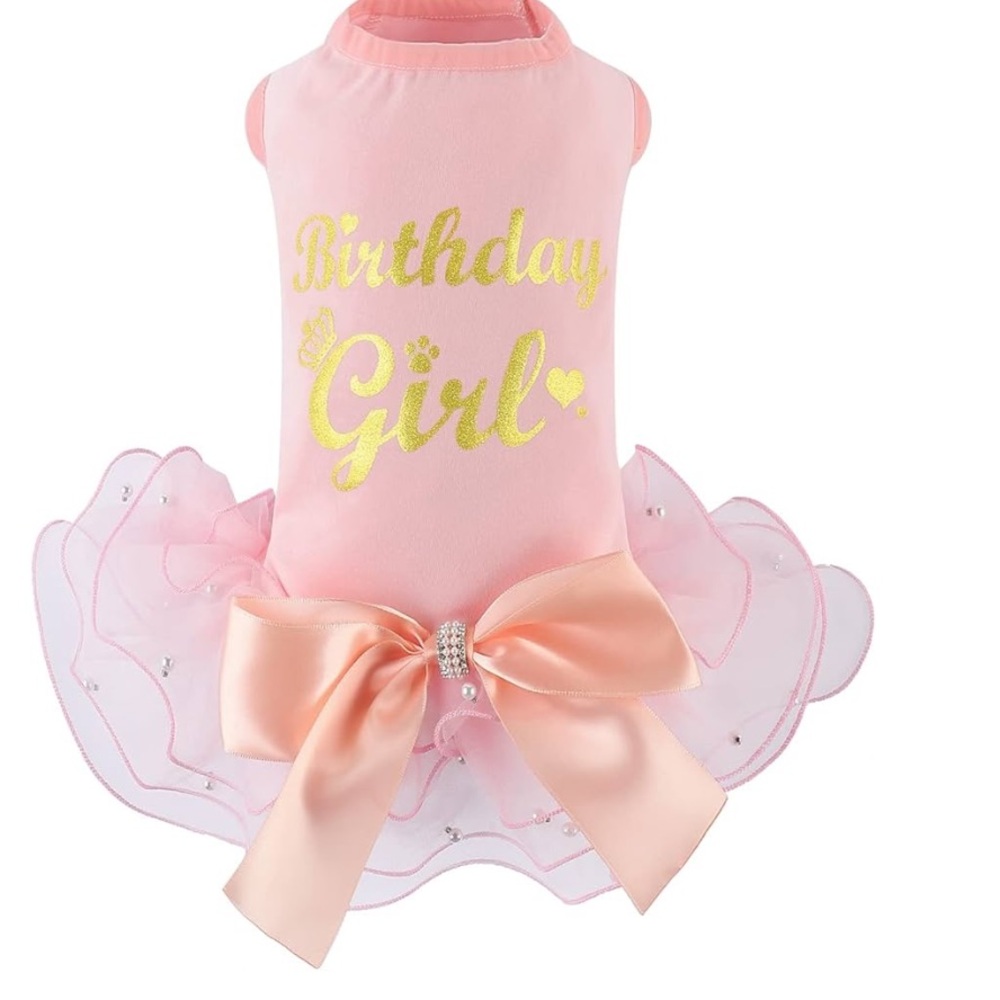 Dog Birthday Wedding Dress Breathable Tulle Tutu Skirt Outfits Small Dogs